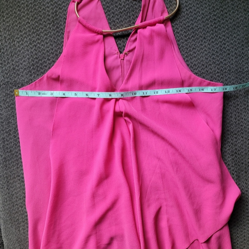 🩷 Kensie Size 8 Women's Draped Snake-Chain Keyhole Dress-ROSE - Picture 4 of 11